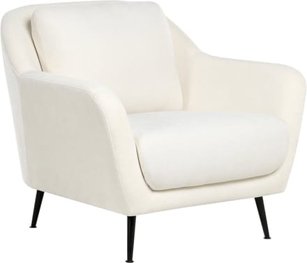 EIBY - Fauteuil - Wit - Chenille