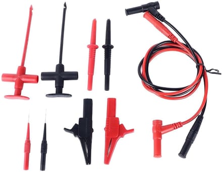 Multimeter testsondekit - Meetkabels - Elektrisch testen - Universele compatibiliteit - 10-delig - Zwart