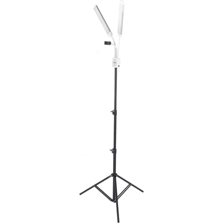 LED Videolamp 40W Dimbaar 3200K tot 5600K Opvouwbare Dubbele Armen LED Invullicht met Telefoonhouder US PLUG white