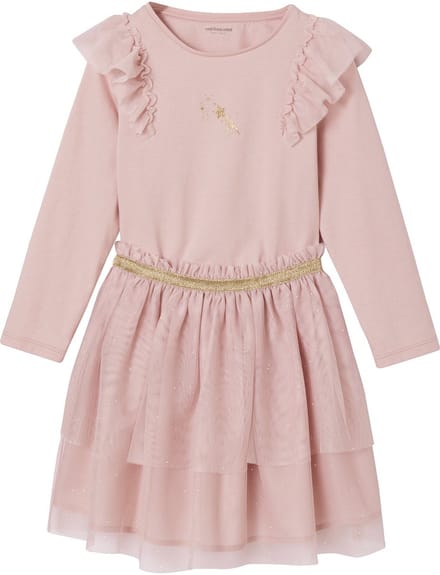 Vertbaudet Kerst set voor meisjes, rok met tule en t-shirt met ruches
