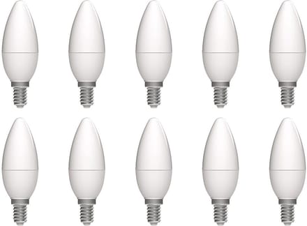Avide E14 LED Lamp 4.5W - 470lm - 6400K - Koel Wit - LED Kaarslamp B35 - Vervangt 40W Gloeilamp - 10 stuks