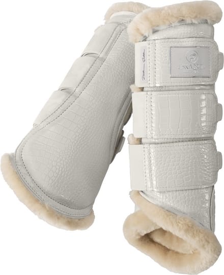 Eskadron Beenbeschermers Platinum Croco Faux Fur Gebroken Wit - xl