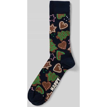 Happy Socks Gingerbread Cookies Sock - unisex sokken - navy - Unisex - Maat: 41 - 46