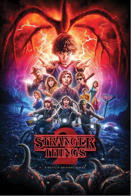 Stranger Things poster - Eleven - Seizoen 2 - Mike - Dustin - formaat 61 x91.5cm