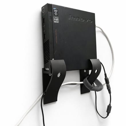Wandhouder Geschikt voor Lenovo ThinkCentre Tiny – Mini PC Muurbeugel – Computer Wandmontage – Ruimtebesparende PC Beugel – Zwart