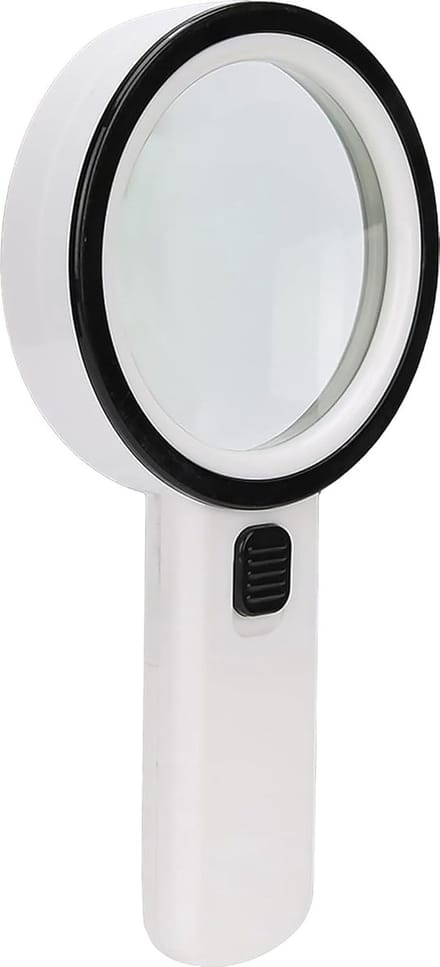 Vergrootglas met Led - Leeshulp Vergrootglas - Precisiewerk Lezen - 12 Geïntegreerde Ledlampjes - 30x Vergroting - Wit