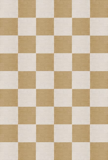 Layered Chess Flatweave Harvest Yellow - 200 x 300 cm