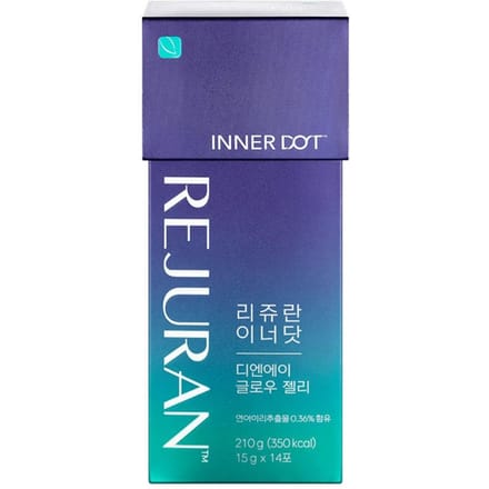 Rejuran Inner Dot DNA Glow Jelly 210g (14 Stokjes), Stralende Innerlijke Schoonheid & Huid Hydratatie Supplement blue