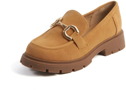 Mocassins met brede neus H - Olijfgroen model