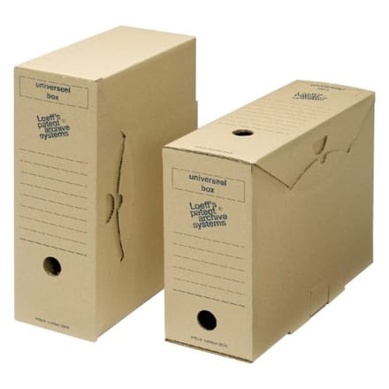 Loeff's archiefdoos Universeel Box A4 34x25x12 cm Pak van 25 stuks - FSC
