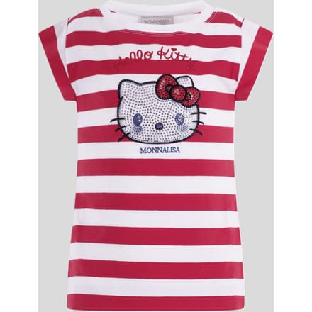 gestreept t-shirt hello kitty wit-rood baby