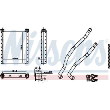 Warmtewisselaar, interieur verwarming NISSENS 707198