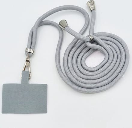 Universele verstelbare telefoonkoord -  grijs - 150 cm
