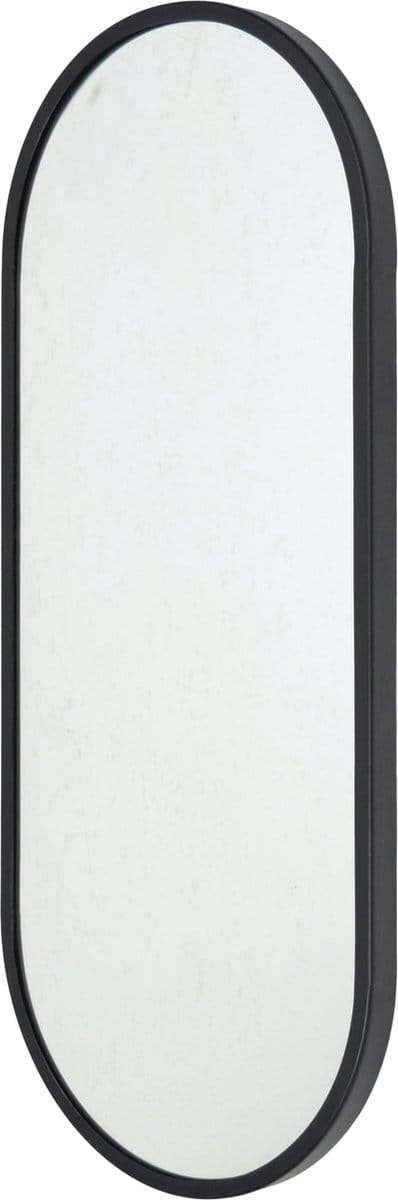 LOFT42 Industry Spiegel Ovaal - Metaal - Mat Zwart - 80x30