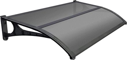 Luifel - Zonnescherm Deur - Bescherming Buiten - Holle Kamer Polycarbonaat - 100x135 cm - Grijs
