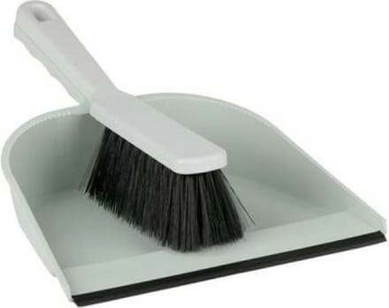 Lifetime Clean Stoffer en blik - kunststof - 32x23 cm - rubber rand
