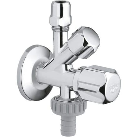 Grohe Original WAS Combination corner valve 1/2" x 3/8" x 3/4" Art. 22035000