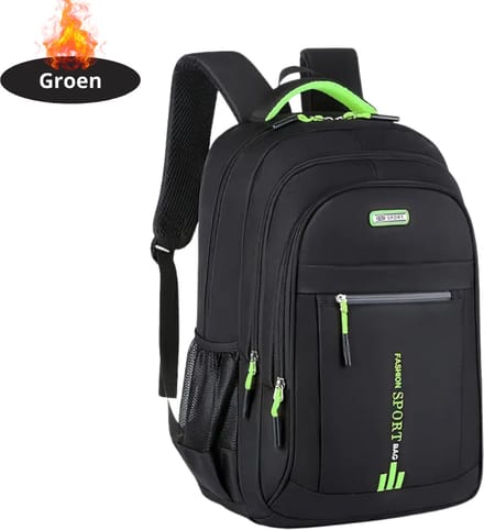 Nivard Rugzak - Dames - Heren - Meisje - Jongens - Backpack - Schooltas - Laptoptas - Groen