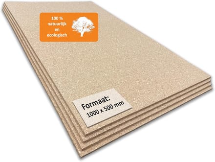 Kurkplaat 1000 x 500 mm - Elastisch, Anti-statisch, Hoogwaardig - 3 mm Dik