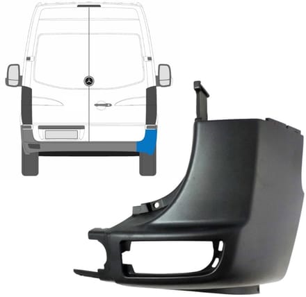 Achterbumper hoek voor Volkswagen Crafter 2005-2017 / Rechts