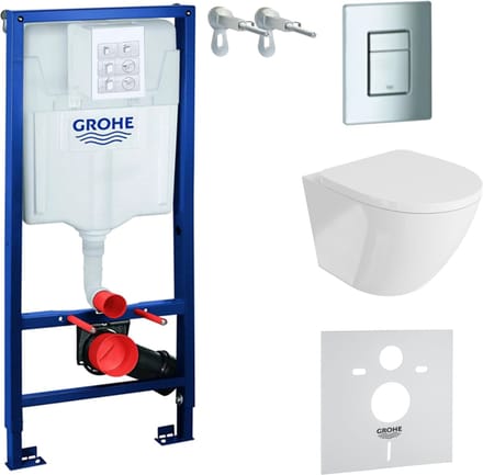 GROHE complete toiletset SOFI GROHE Solido randloos chroom