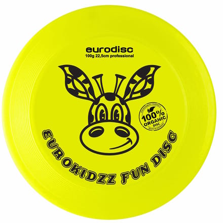 Kinderfrisbee Eurodisc Kidzz Giraffe 100 gr Yellow ED0100YLGF Geel 23 cm