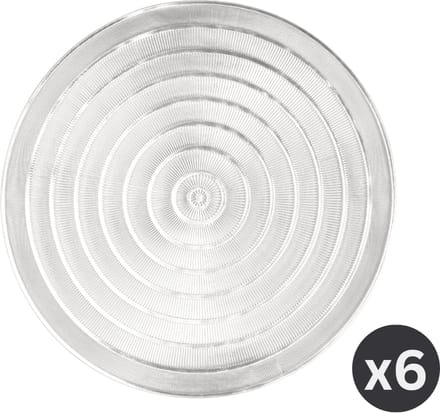 Placemat CAPELINNI rond, SET/6, dia 39.5 cm, zilver
