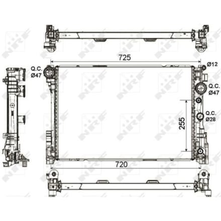 Radiator, motorkoeling NRF 53140