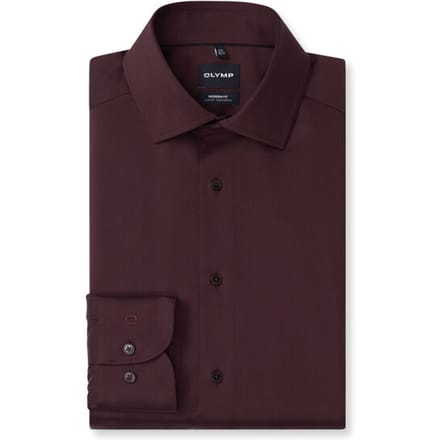 OLYMP Luxor Overhemd, Modern Fit, Global Kent, Chianti
