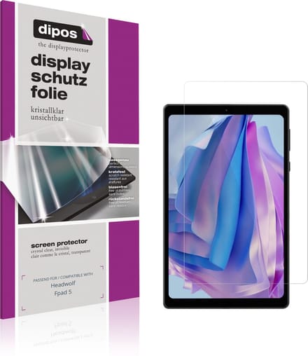 dipos – 2x Beschermfolie geschikt voor Headwolf Fpad 5 | Krasbestendige & heldere Screenprotector Ultra-Thin
