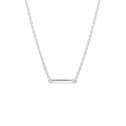zilver gerhodineerd collier balkje 41 + 4 cm 1324008
