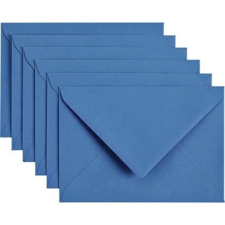 Papicolor Envelop C6 royal blauw 105gr-CV 6 st 302972 - 114x162 mm