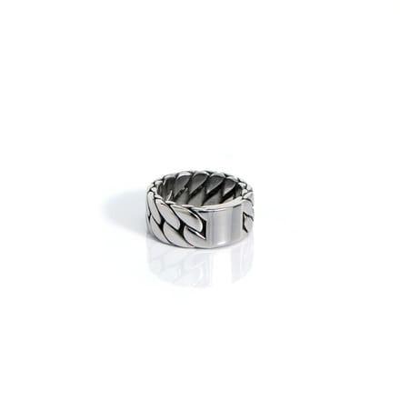 Marenca zilveren heren schakel ring (M)