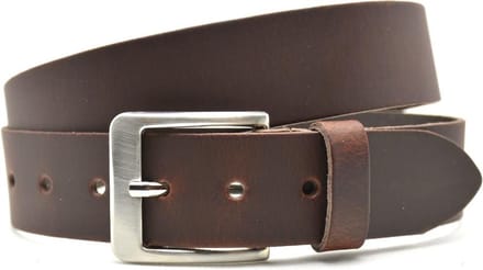 4cm jeans riem bruin Timbelt 443 - Maat 85 - Totale lengte riem 100 cm
