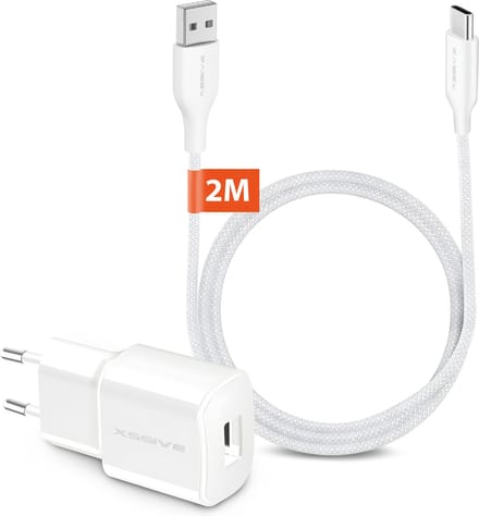 USB Stekker met USB-C Kabel 2 Meter - Universele Oplader