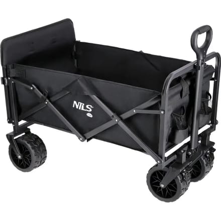 NILS Camp Opvouwbare Bolderkar - Zwart - 160L