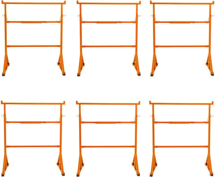 Metsersschraag - x 6 - oranje - 200 kg draagvermogen