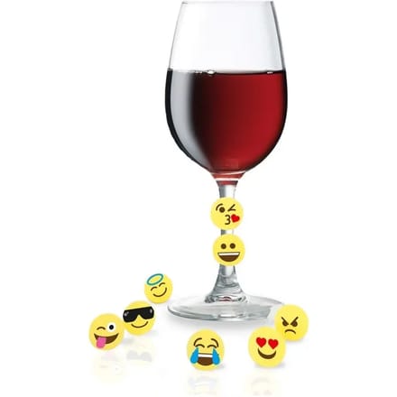 Glasmarker Vin Bouquet Émoticônes (x8)