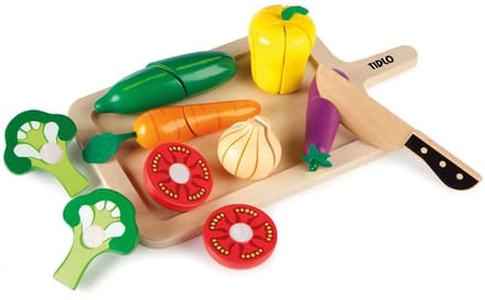 Tidlo Wooden Cutting Vegetables Playset 20 pieces