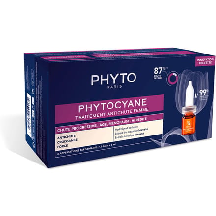 Phytocyane Progressieve Behandeling Tegen Haaruitval Voor Vrouwen 12 X 5 ml