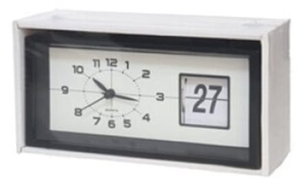 Gerimport wekker/reiswekker - alarmklok - wit - 9 cm - kunststof