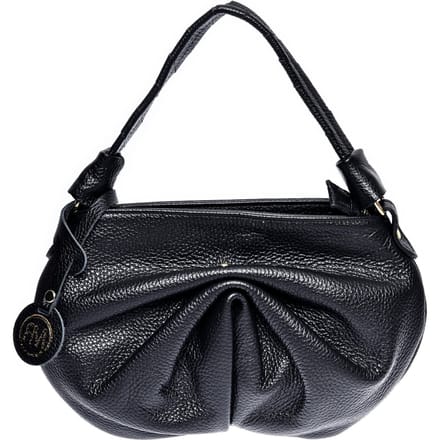 Roberta M Zwart Rundleer Tas