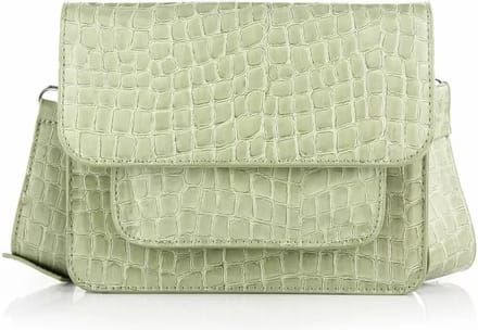 Bijoutheek Tas Crossover Tas Croco Glans Groen