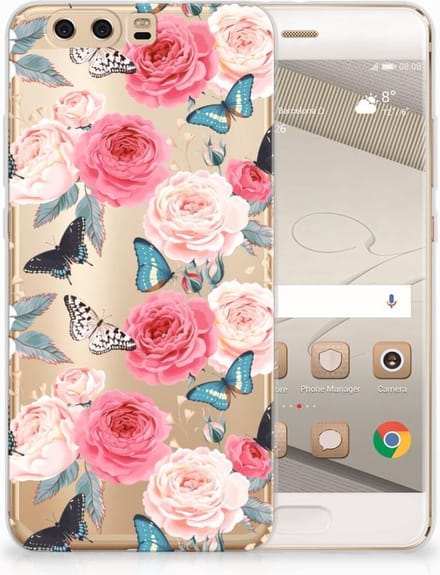 Huawei P10 Plus TPU Case Butterfly Roses