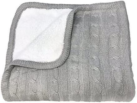 Babyluier Gebreid en Sherpa Fleece - 76 x 100 cm