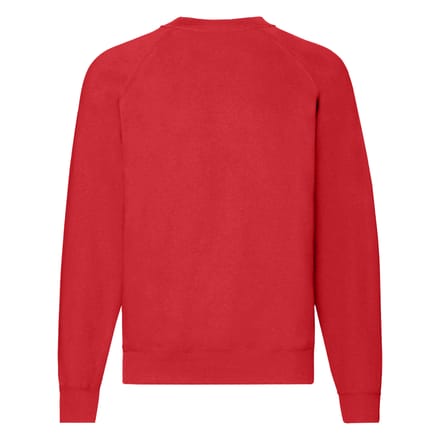Fruit of the Loom Heren Klassiek 80/20 Raglan Sweatshirt (Rood)
