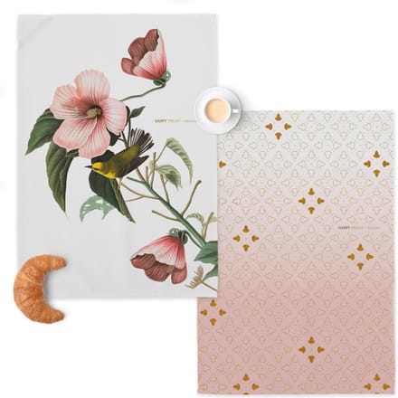 Set van 2 theedoeken Blooming | Happy Friday