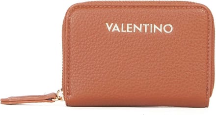 VALENTINO Portemonnee Post Re Zip Around Wallet Cuoio / Moro Bruine