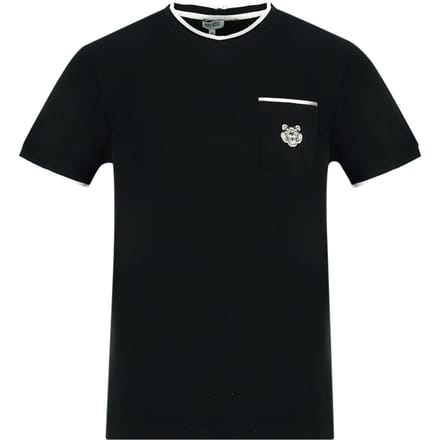 Kenzo Branded Pocket Logo Zwart T-shirt