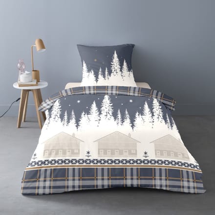 Flanel dekbedovertrek 140 x 200 cm Eenpersoons Mir
